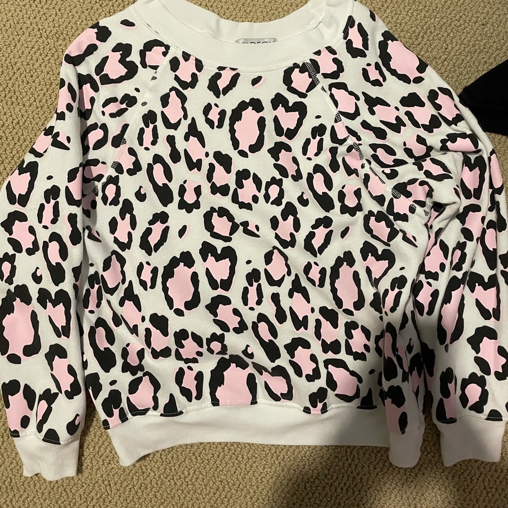 Wildfox Leopard Print Sweatshirt